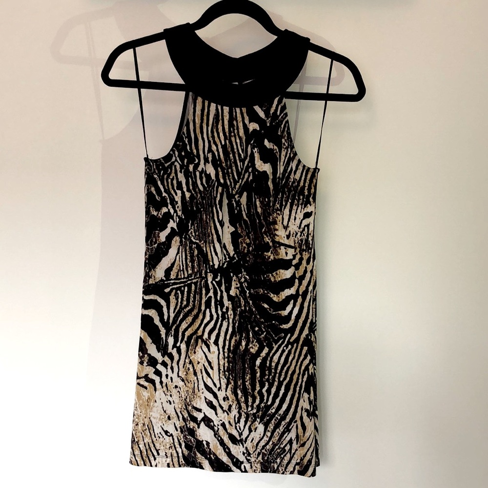 GUESS Tie neck Animal-print top